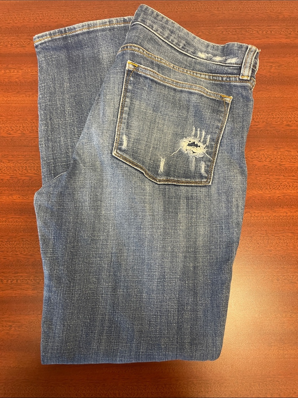 J.Crew  Straight Distressed Blue Jeans